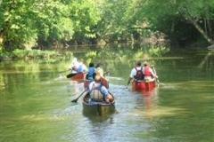 Canoeing away